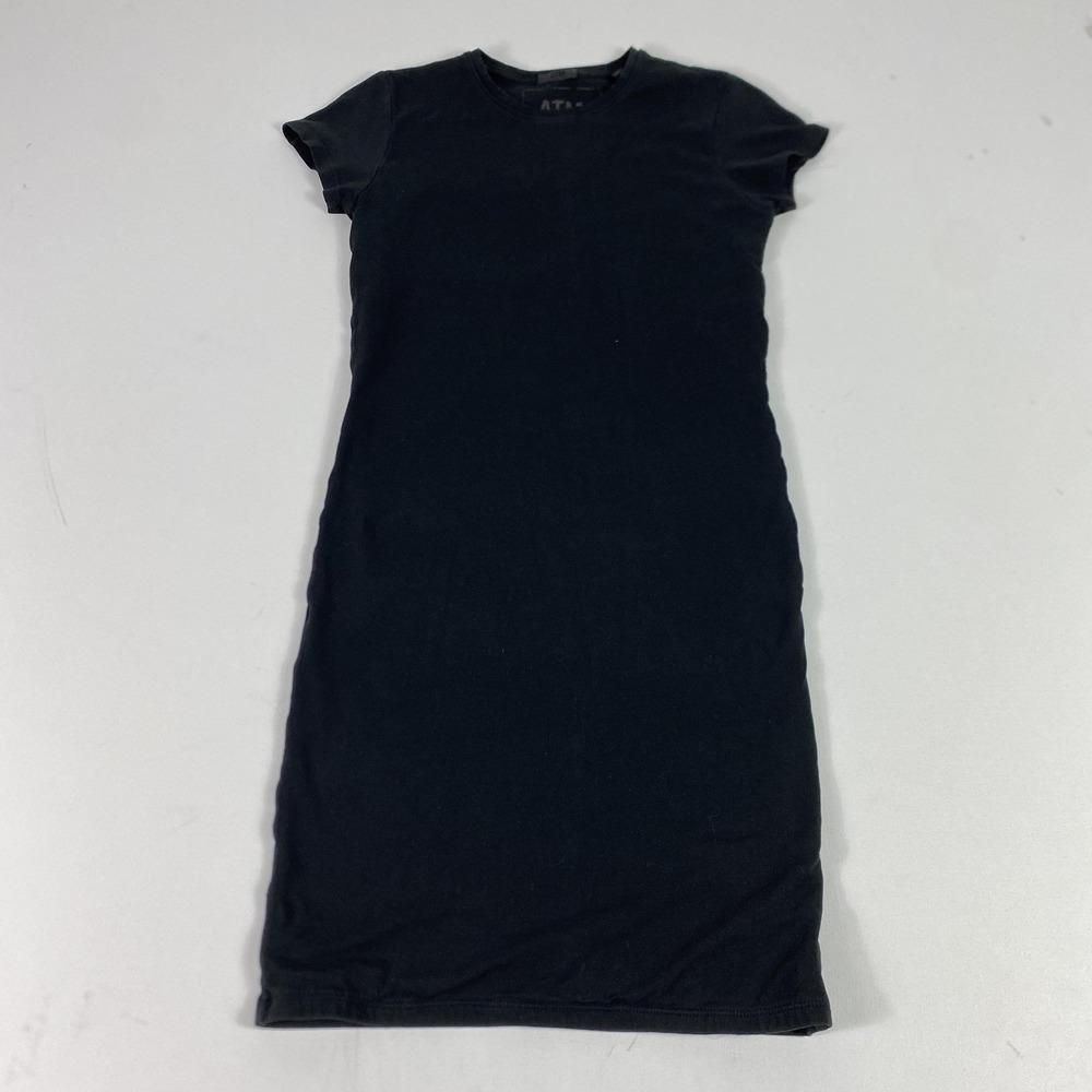 ATM Anthony Thomas Melillo Black Short-Sleeve Dress